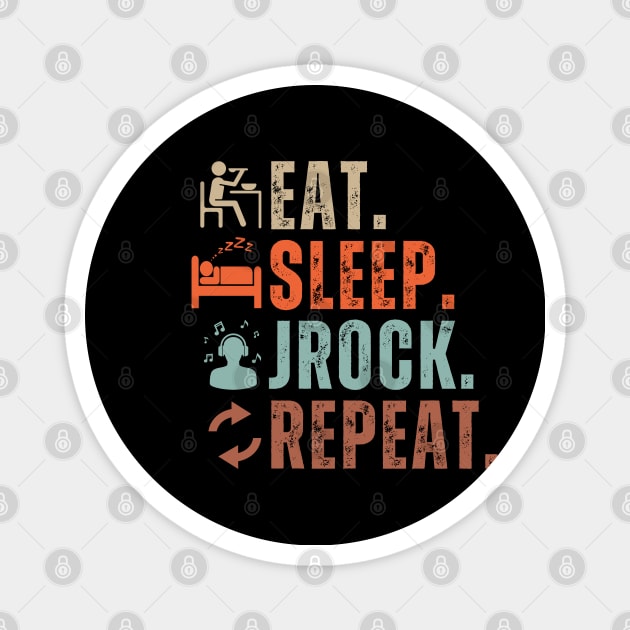 Eat Sleep JRock Repeat Magnet by Daz Art & Designs